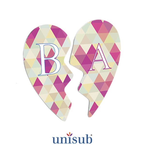 Two Piece Heart Shaped Photo Magnet Set Thumbnail