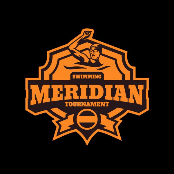 Meridian Tournament Swimming logo template Thumbnail