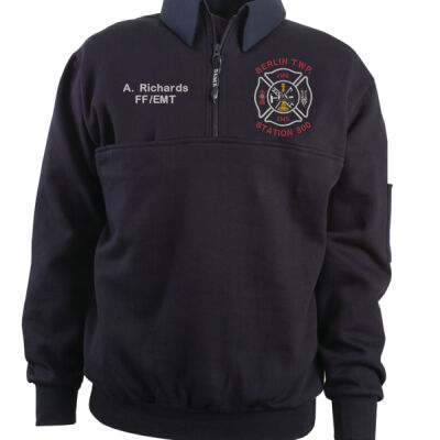 1/2 Zip Canvas Collar Job Shirt Fire Maltese Cross Thumbnail