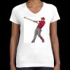 Women's Fine Jersey V-Neck Tee Thumbnail