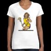Women's Fine Jersey V-Neck Tee Thumbnail
