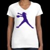 Women's Fine Jersey V-Neck Tee Thumbnail