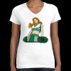 Women's Fine Jersey V-Neck Tee Thumbnail