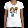 Women's Fine Jersey V-Neck Tee Thumbnail