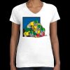 Women's Fine Jersey V-Neck Tee Thumbnail