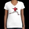 Women's Fine Jersey V-Neck Tee Thumbnail