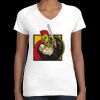 Women's Fine Jersey V-Neck Tee Thumbnail