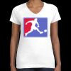 Women's Fine Jersey V-Neck Tee Thumbnail