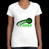 Women's Fine Jersey V-Neck Tee Thumbnail