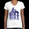 Women's Fine Jersey V-Neck Tee Thumbnail